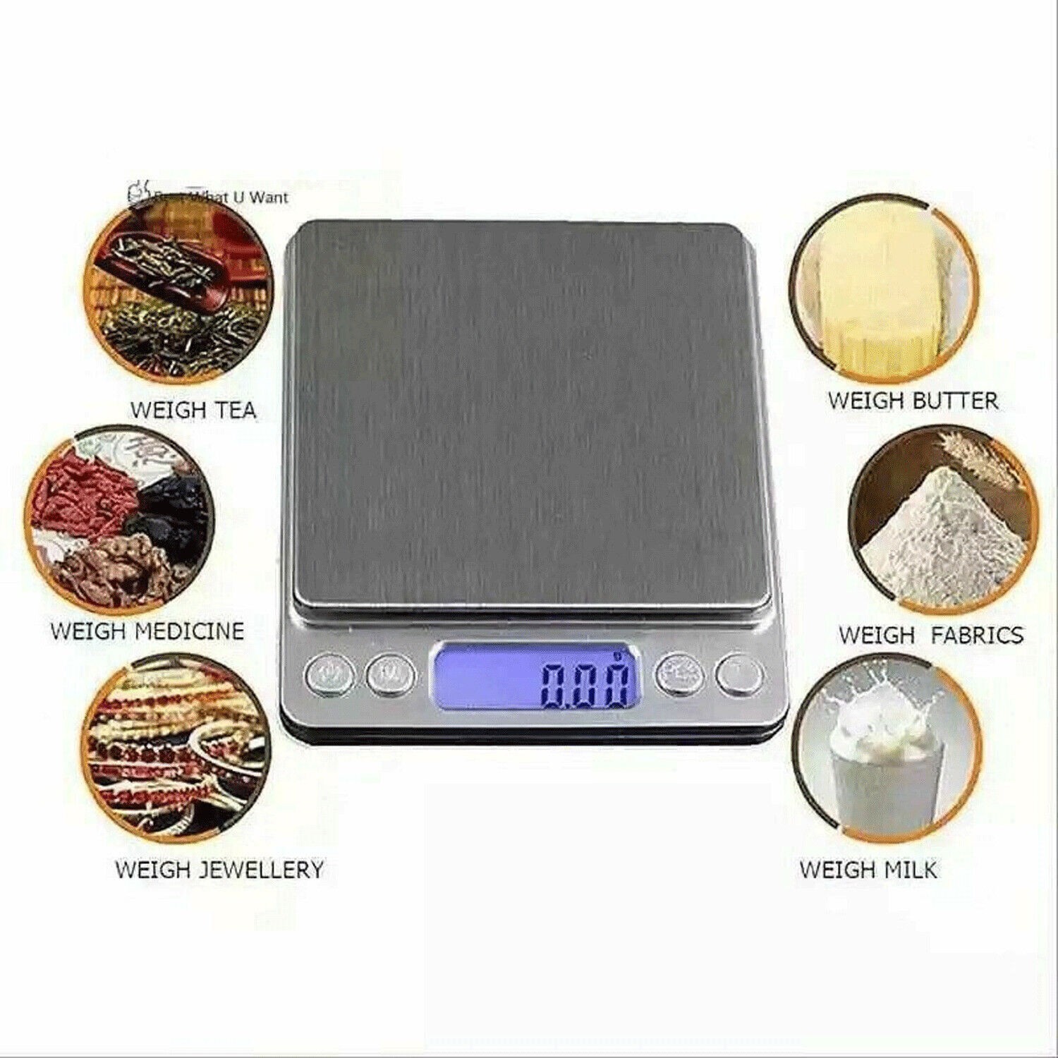 High Digital Scale 0.1g Kitchen Food Gram Scale Electronic Weight Pocket Size US