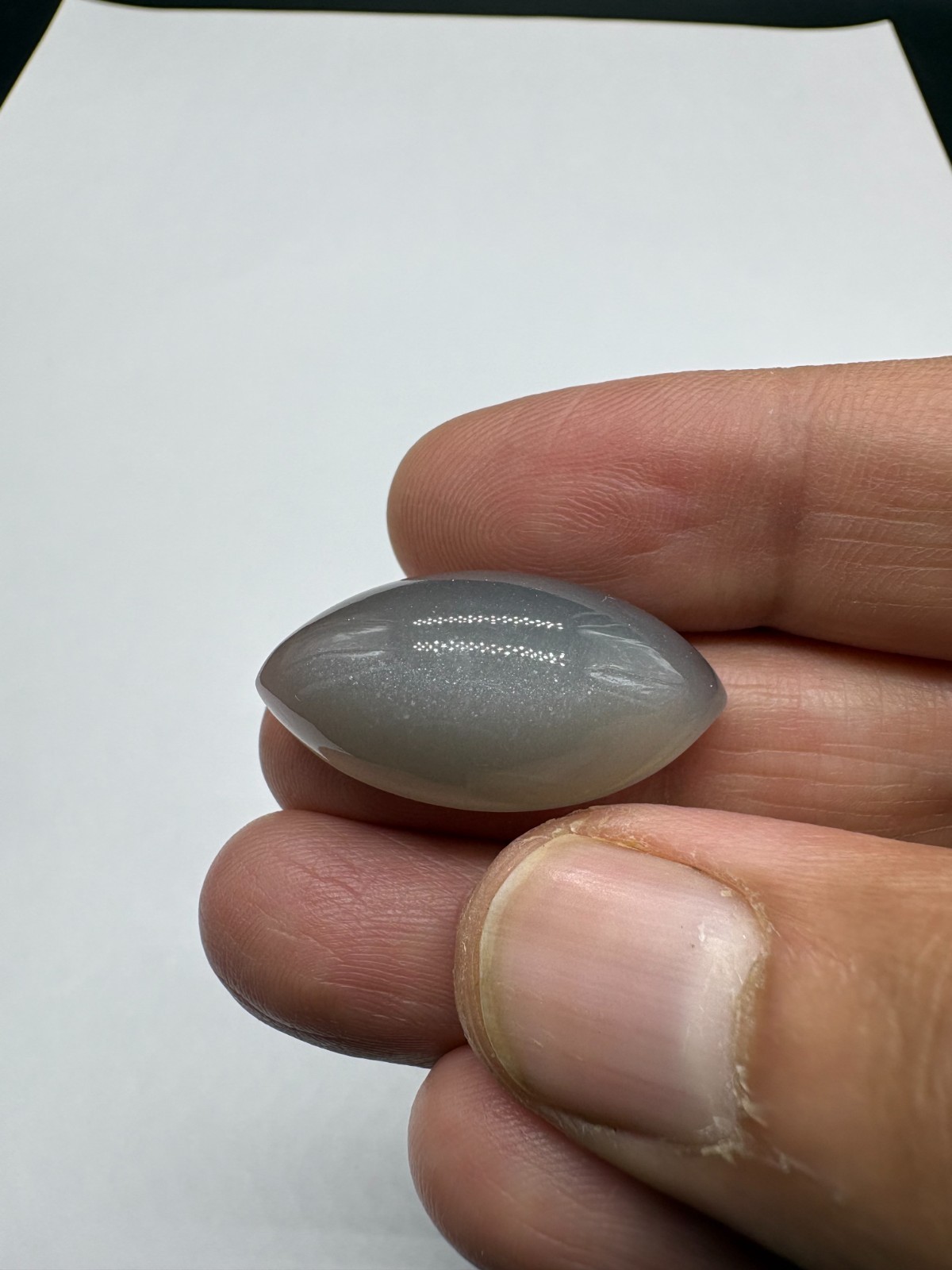 Natural Grey Moonstone Marquise Cabochon 30X15mm Loose Gemstone | 28.30 Carats