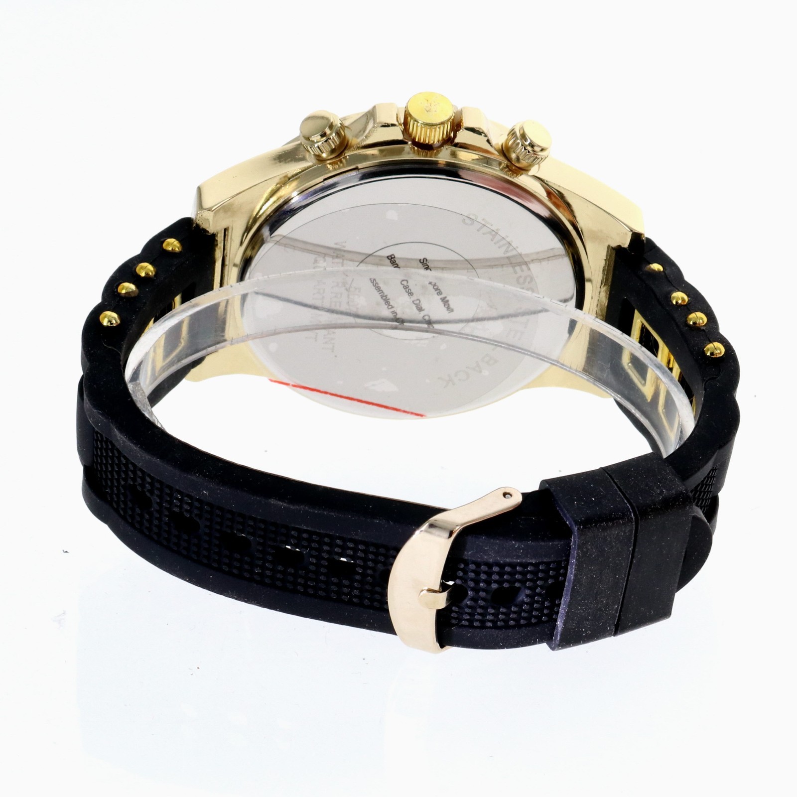 Men’s Hip Hop Watch Iced Bling Rapper Big Stones Silicone Band Luxury Fashion