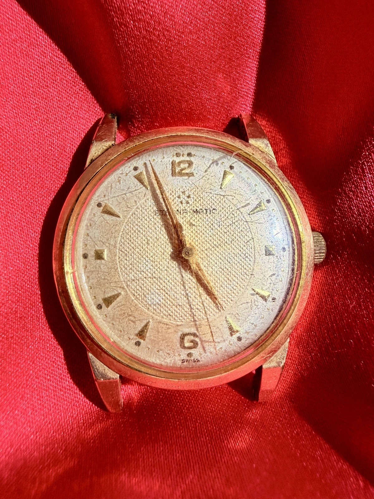 ETERNA MATIC Vintage Men’s Watch 14K Gold Filled (BEZZLE ONLY &FULLY FUNCTIONAL)