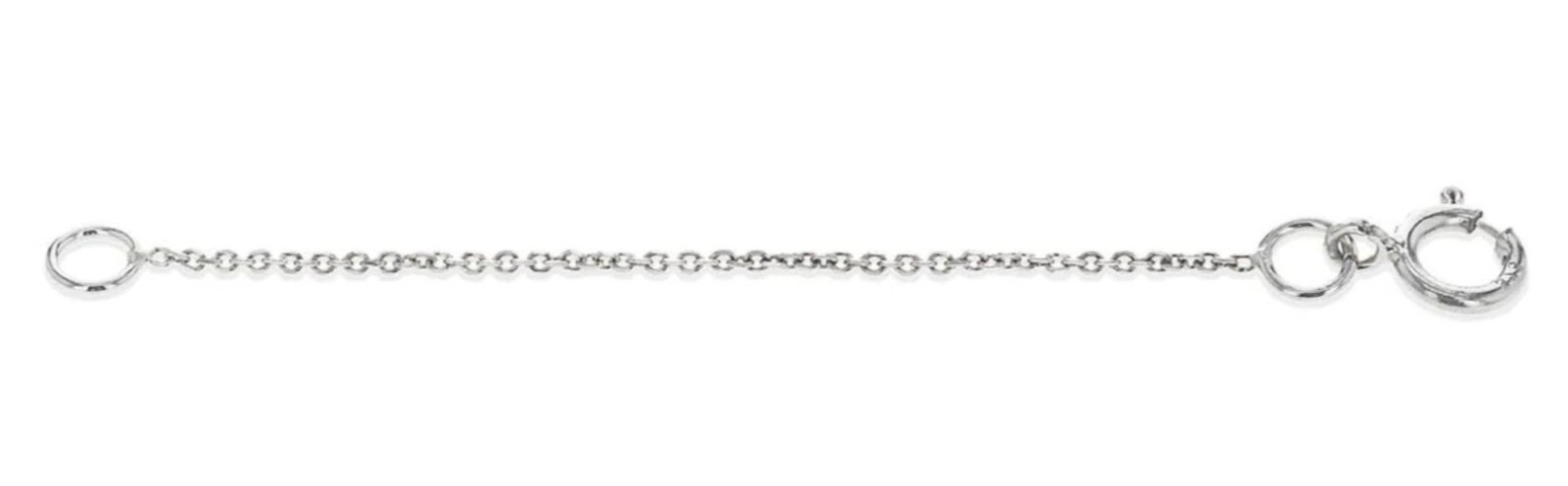 9ct White Gold Chain Extender 9k Safety Chain Bracelet Necklace Extension 2″/5cm