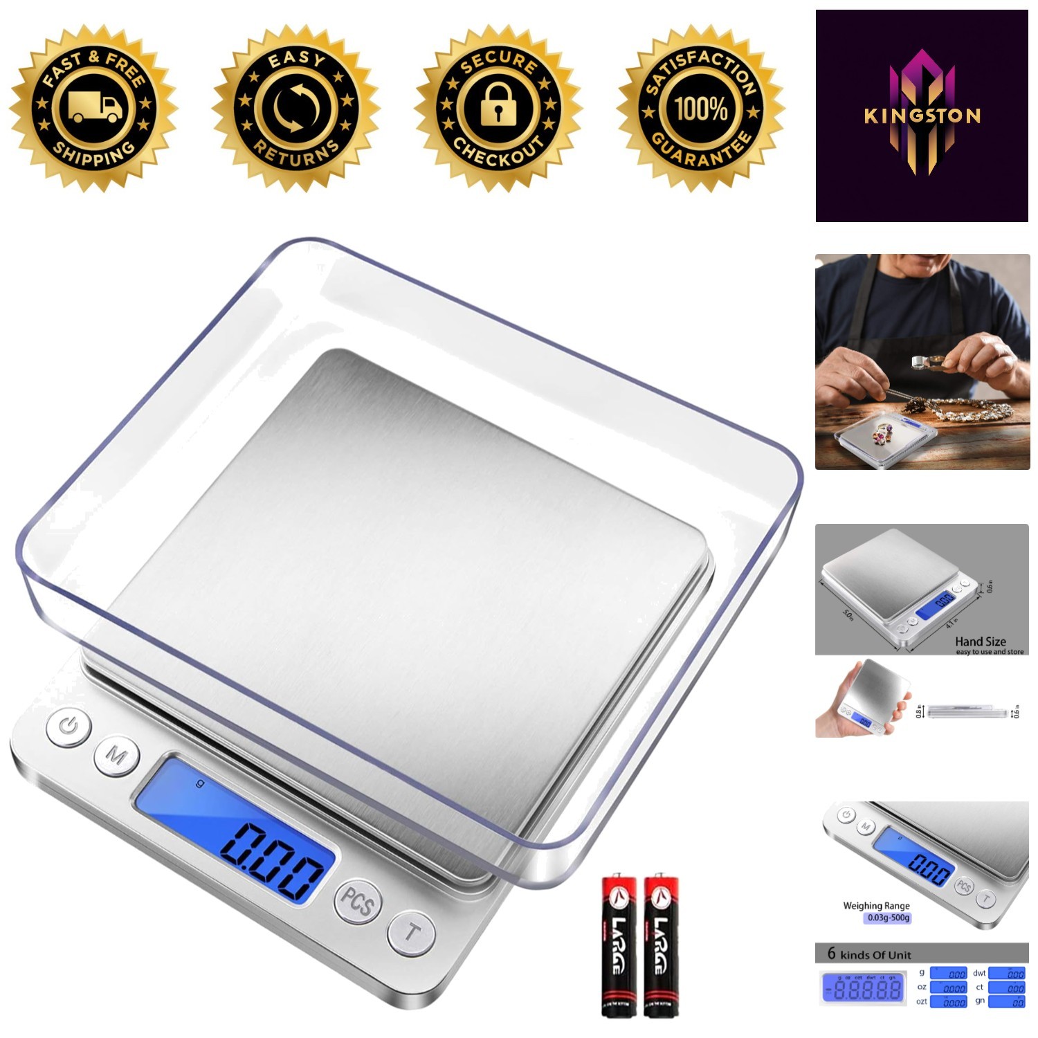 Mini Digital Scale with 0.01g Accuracy – Perfect for Herbs, Gold, and Food Items