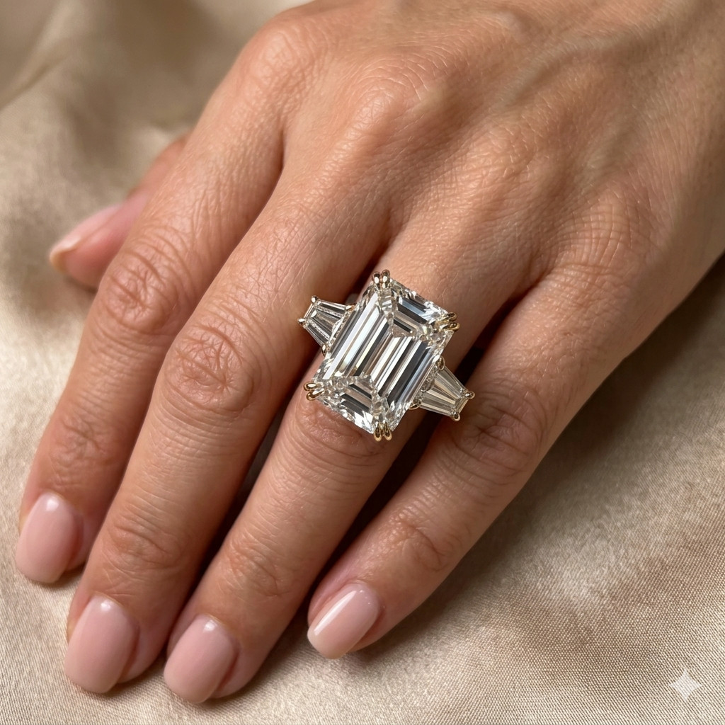 HUGE & RARE Certified 13.05 Ct Diamond Solitaire Ring ! FREE Studs & Tariffs