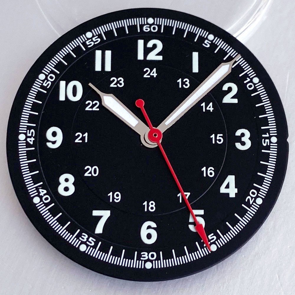 36mm Pilot Watch Case+Dial Set Sapphire Fit NH35 Miyota8215 821A ETA2824 PT5000