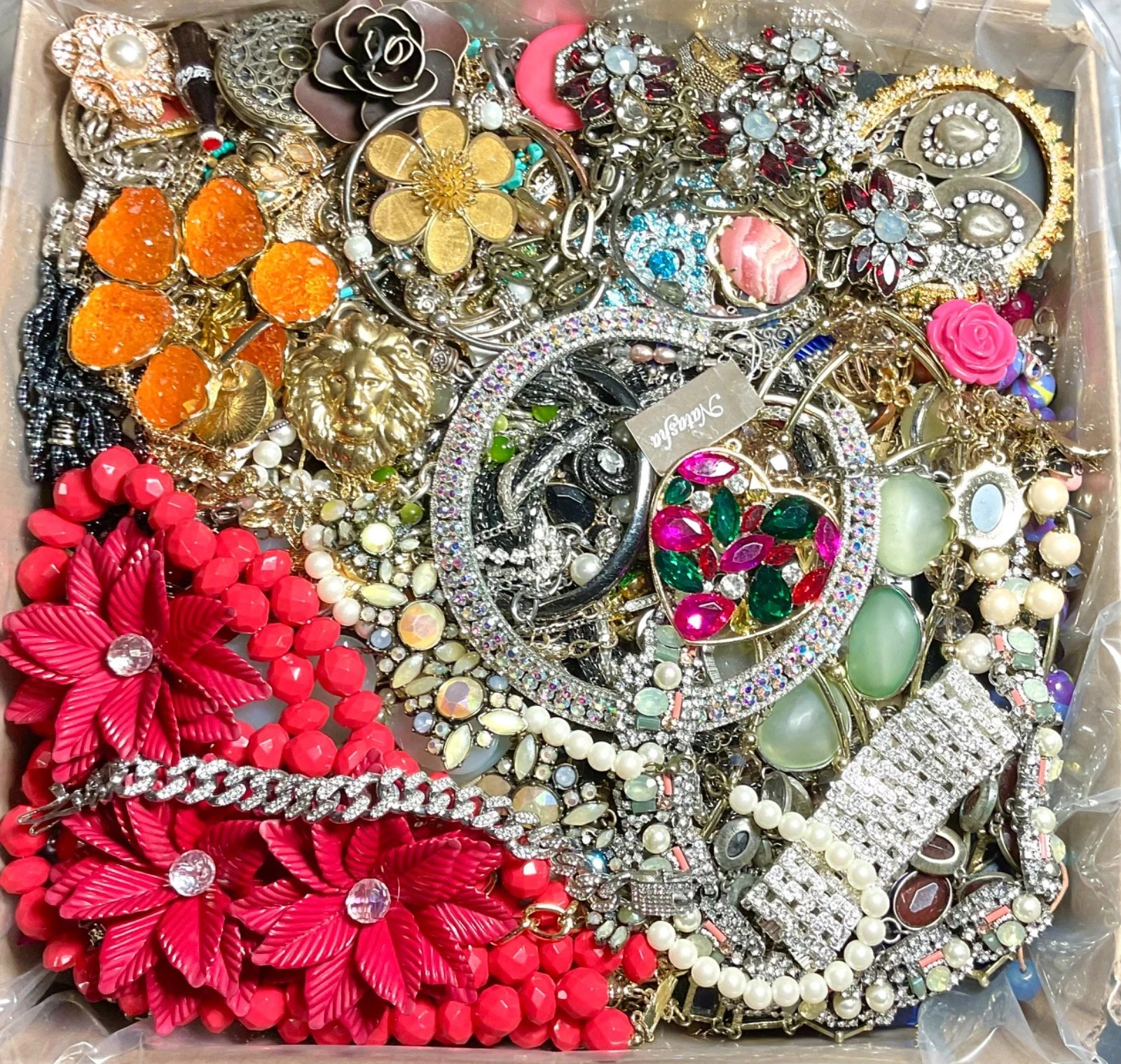 10 Pound Lbs Unsorted Huge Lot Jewelry Vintage & Modern Junk & Resell Tangled In