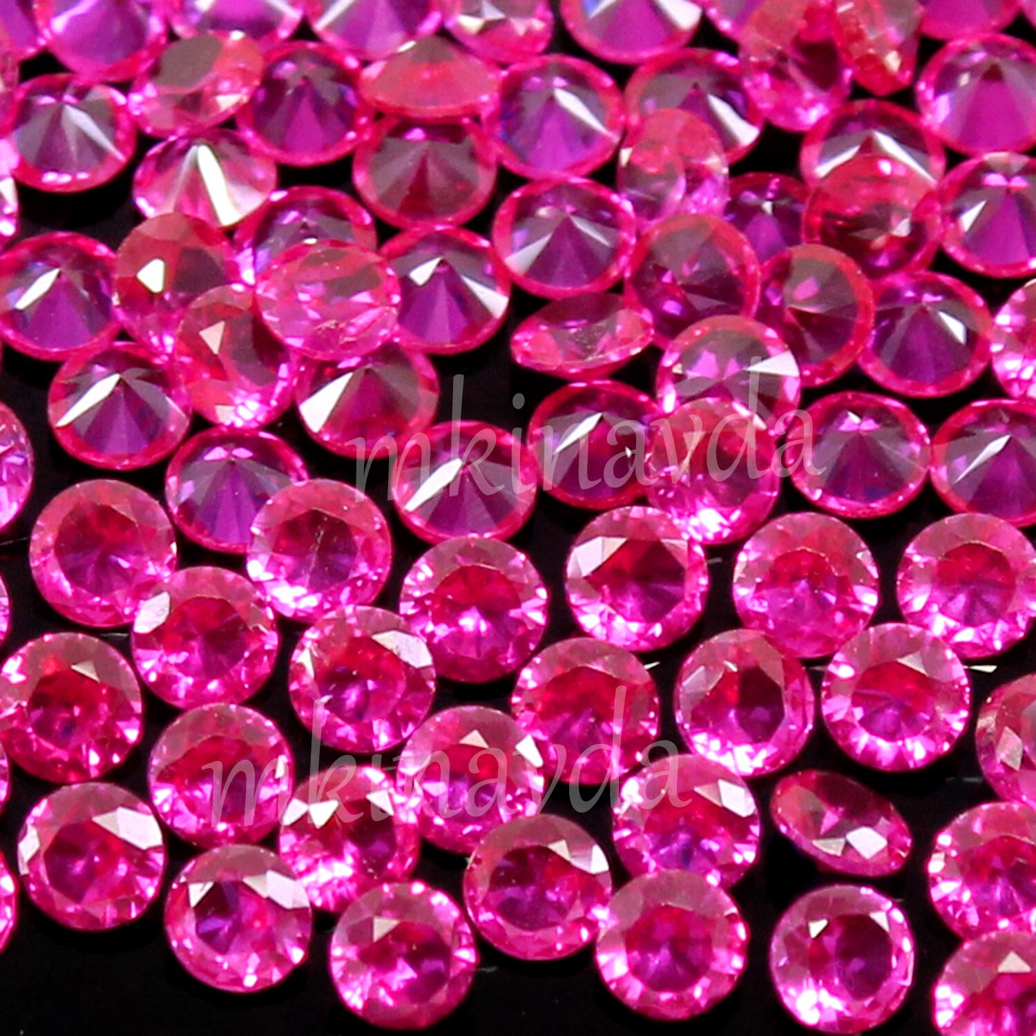 Natural Certified Mogok Pigeon Blood Red Ruby 0.80 MM Round Gemstone 1000 Pc Lot