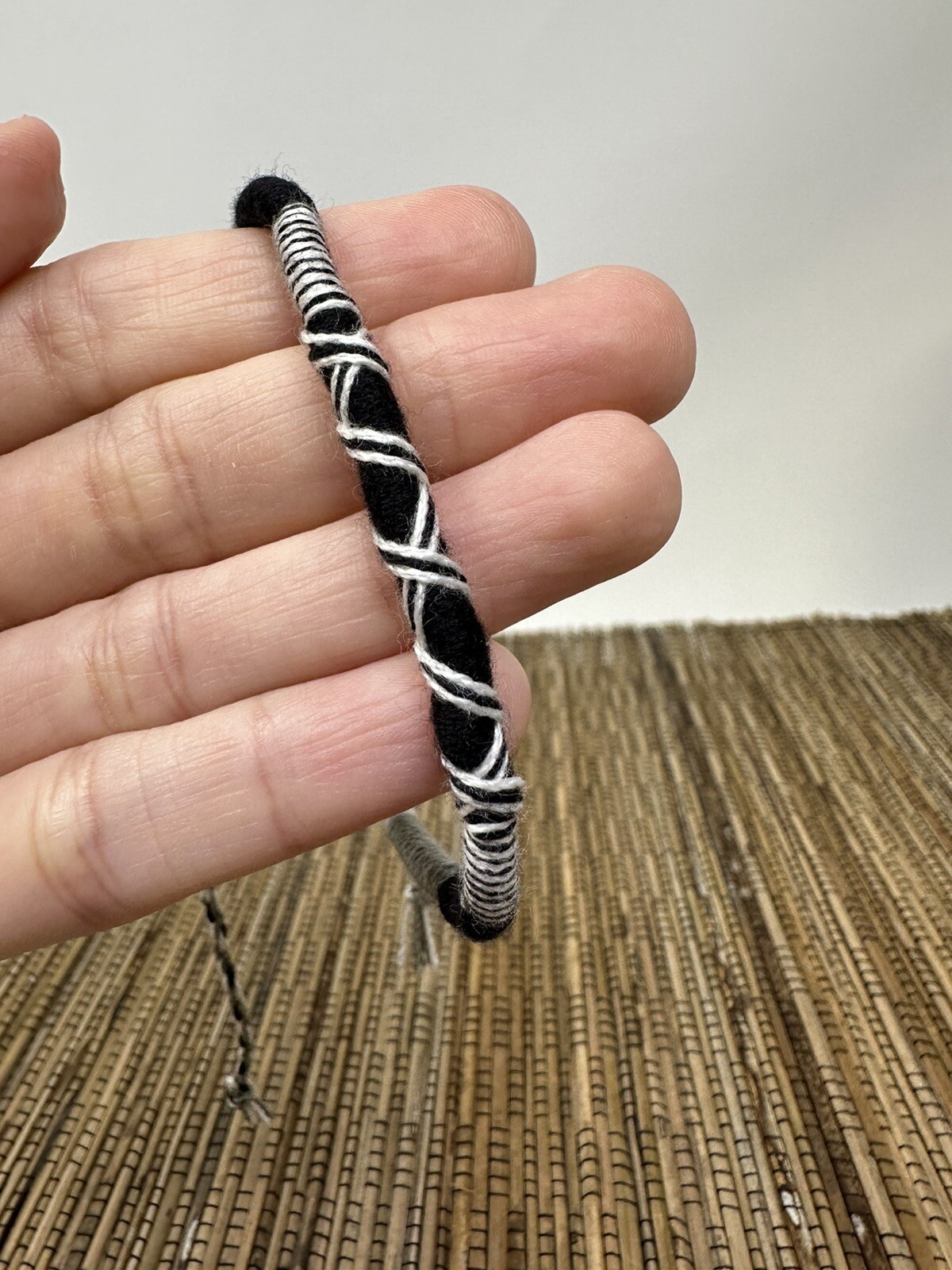 Handmade Adjustable Braided Bracelet – Black White & Multicolor Unisex Gift