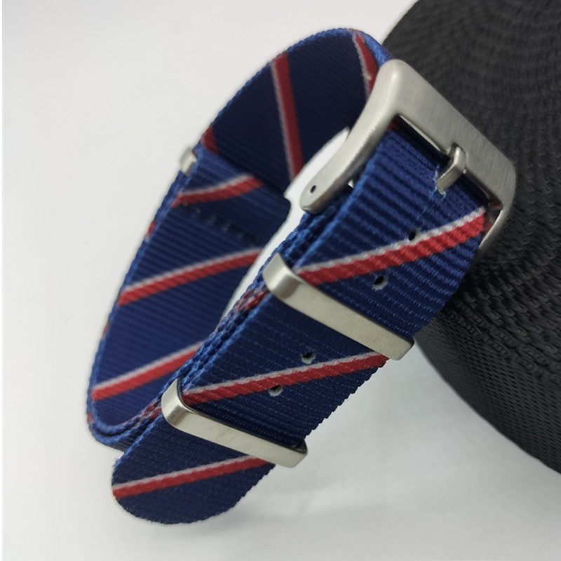 18mm 20mm Pattern NATO Nylon Strap New Pattern One-Piece Pass Through Watch Band