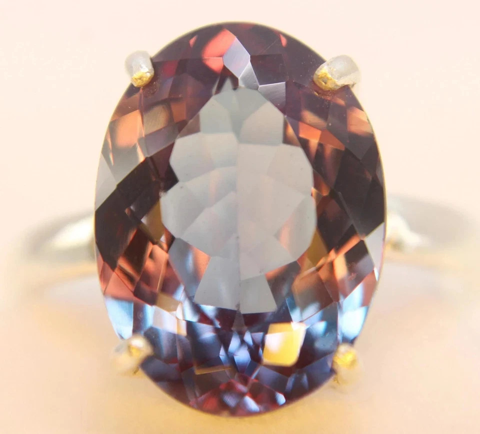 10.10 Carat Color Change Natural Alexandrite Ring 925 Sterling Silver Best Gift