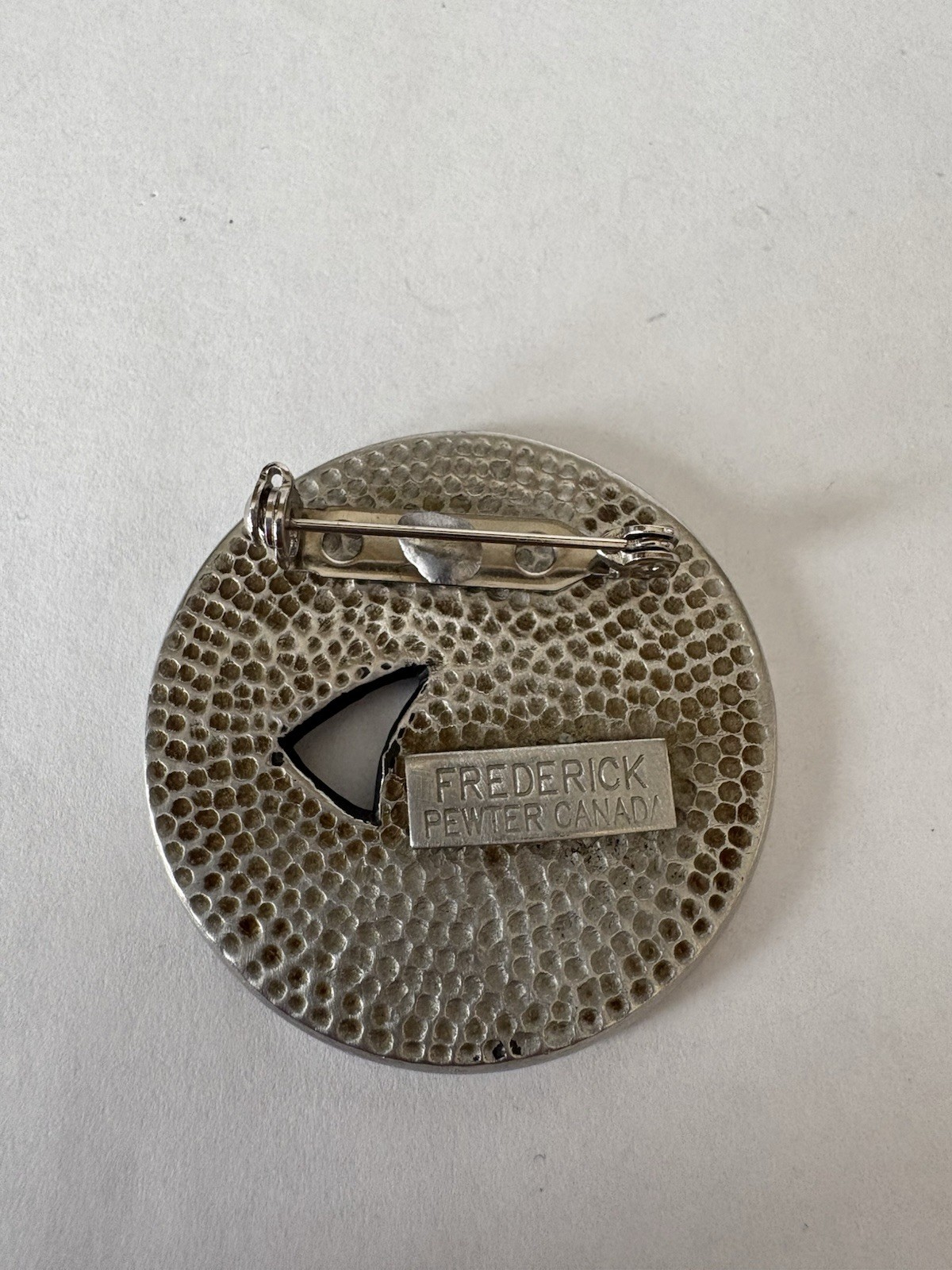 Frederick Pewter Canada Raven Totem Brooch