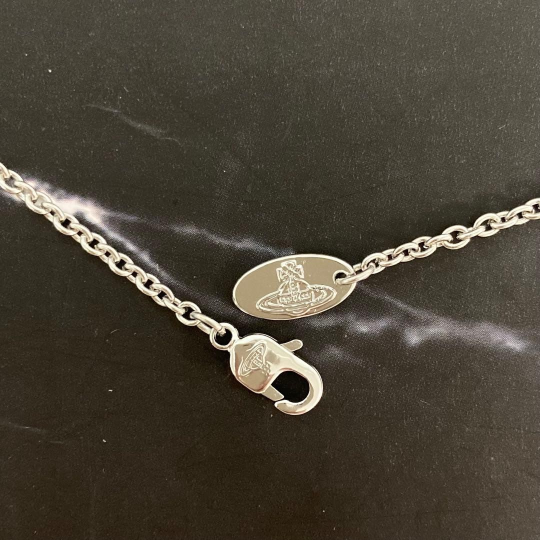 Vivienne Westwood Necklace Dice Silver 40-45cm w/Pouch NO BOX