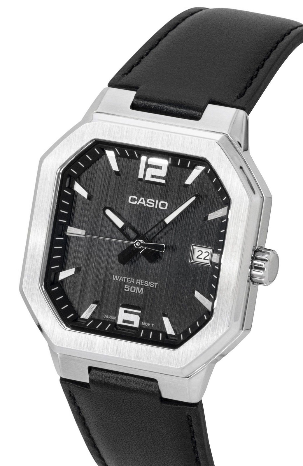 Casio Analog Leather Strap Black Dial Quartz MTP-B195L-1AV Men’s Watch
