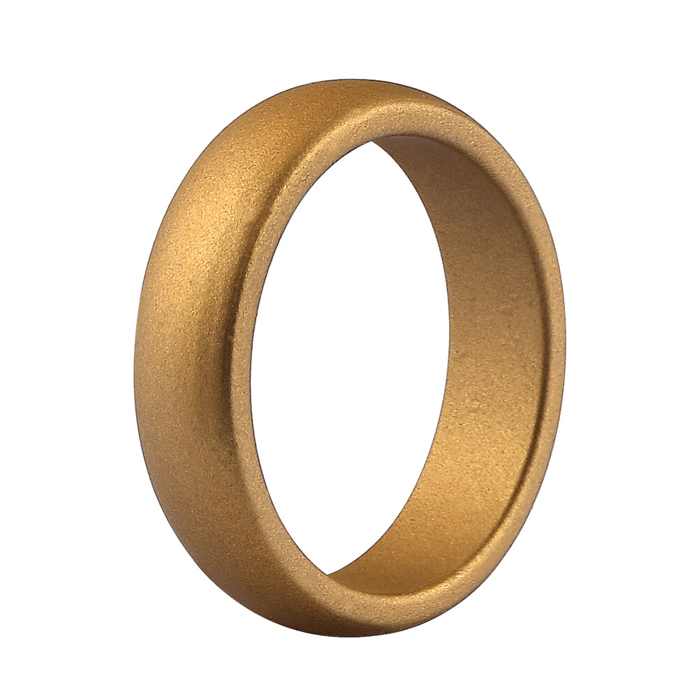 1PC Silver Gold Coppery Silicone Wedding Ring Rubber Engagement Band Size 4-10#