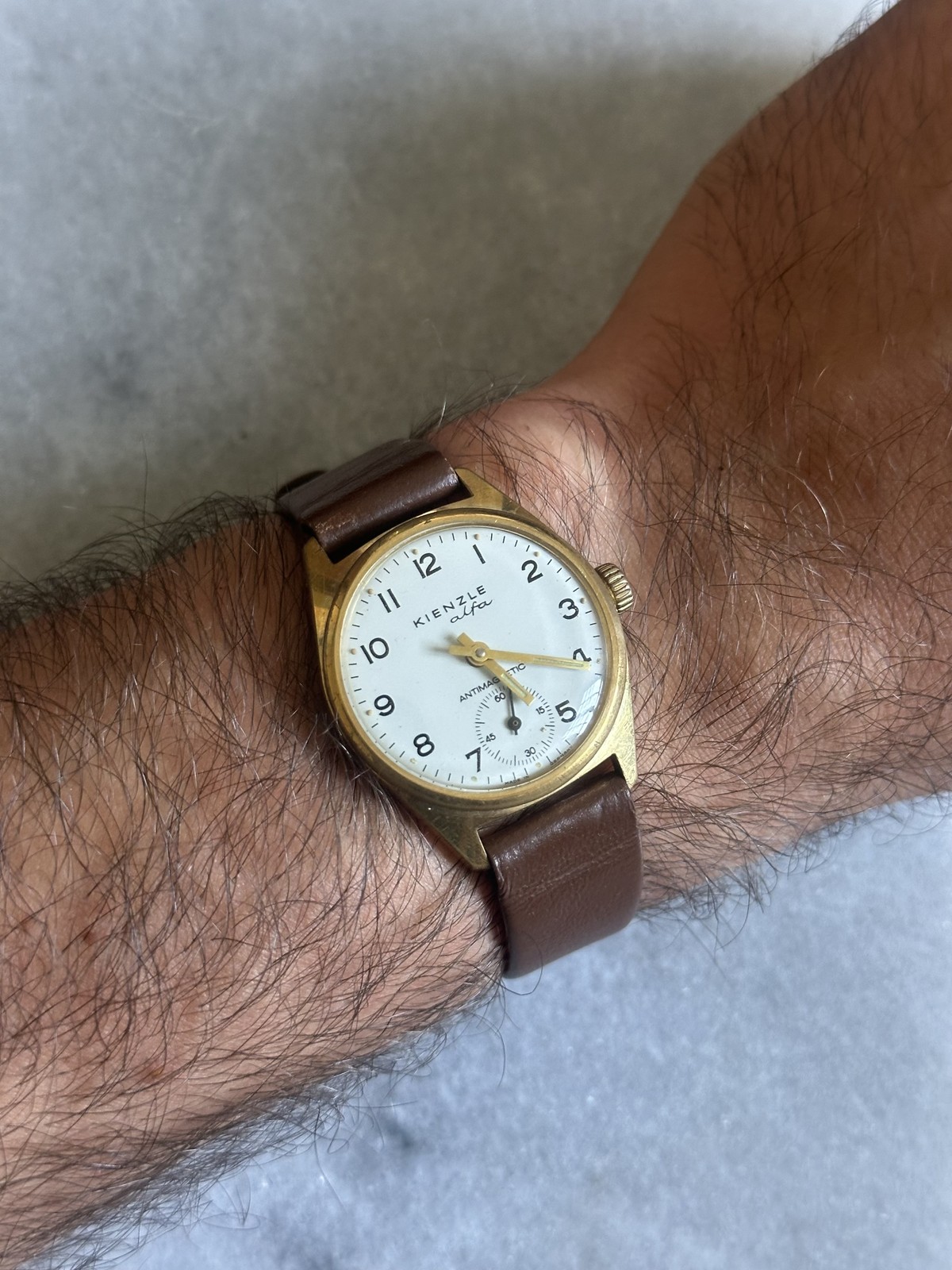 Kienzle Alfa Mécanique à remontage manuel Laiton plaqué or 31 mm