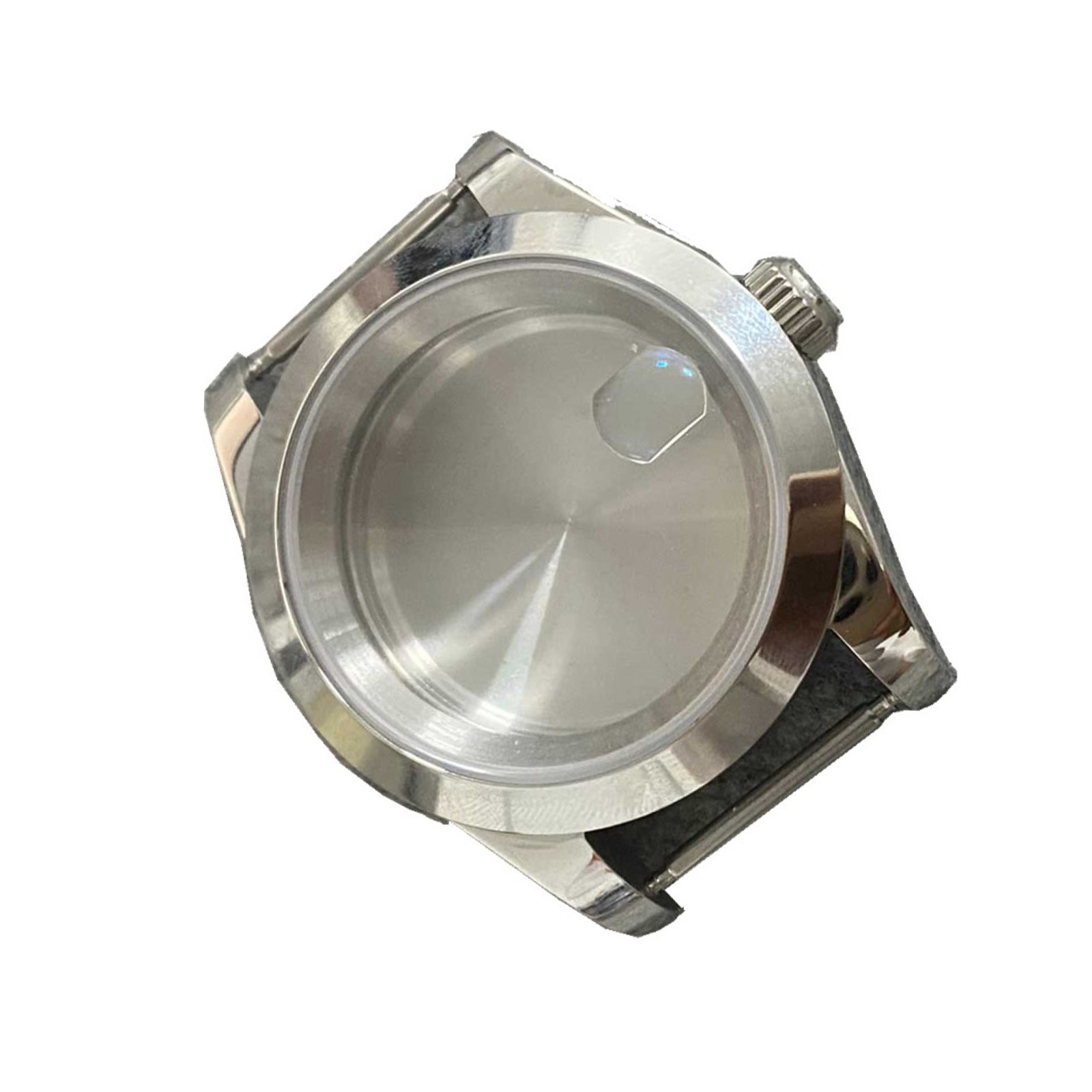 39mm Sapphire Glass Stainless Steel Watch Case w/ Magnifying For Seiko NH35/36,