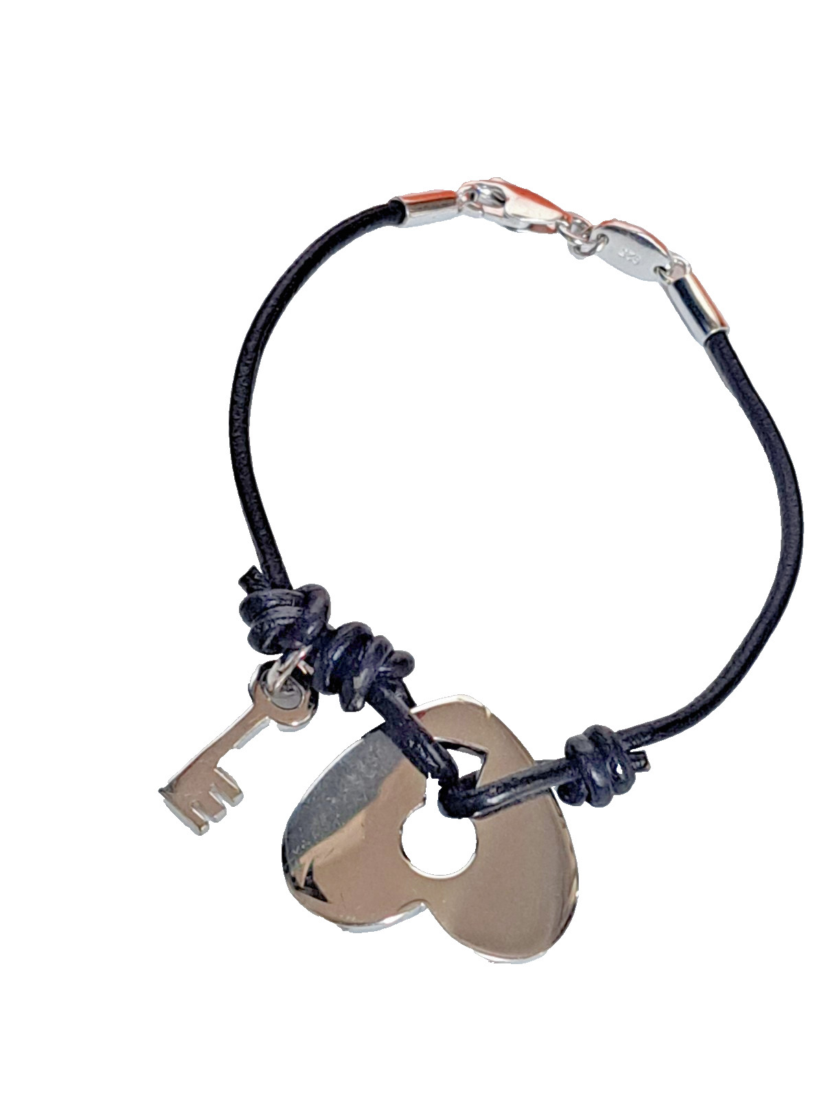 Esprit “Heart with Key” Bracelet Silver 925/Leather