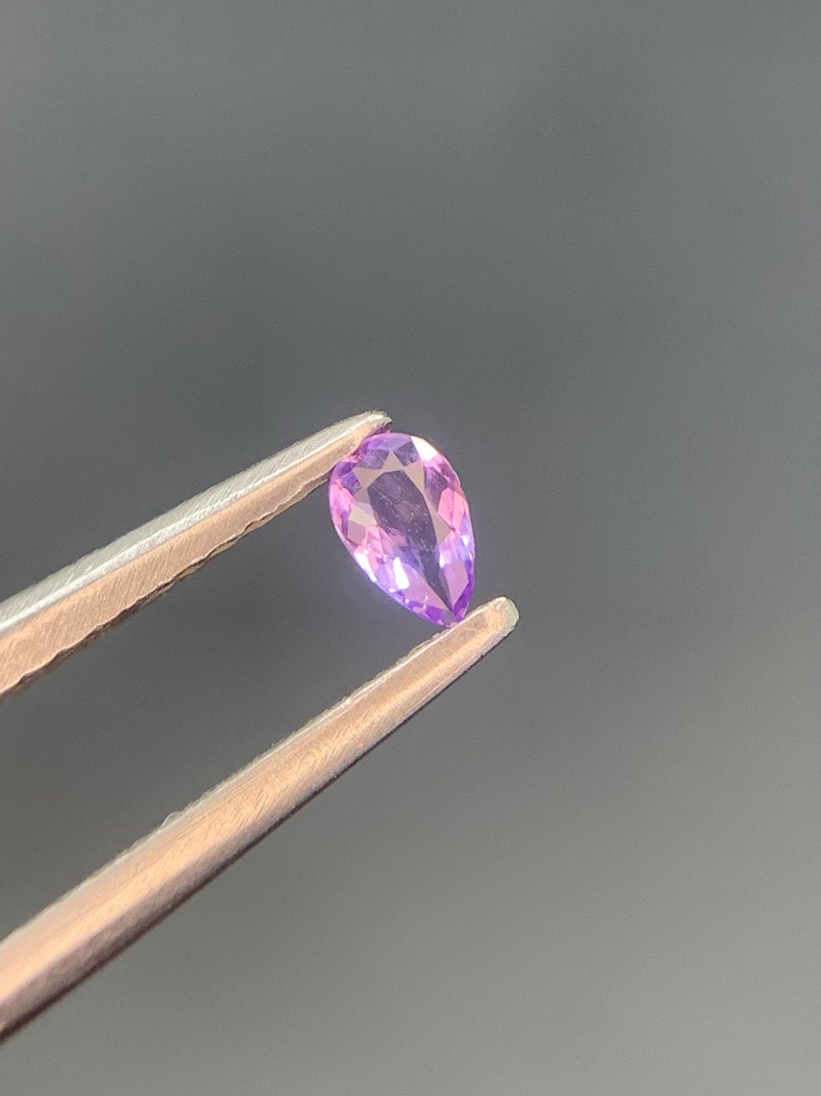 0.09/Ct,Rare Purple Pink Natural Hackmanite,Pear Cut,Uv re,highly tenebrescence,