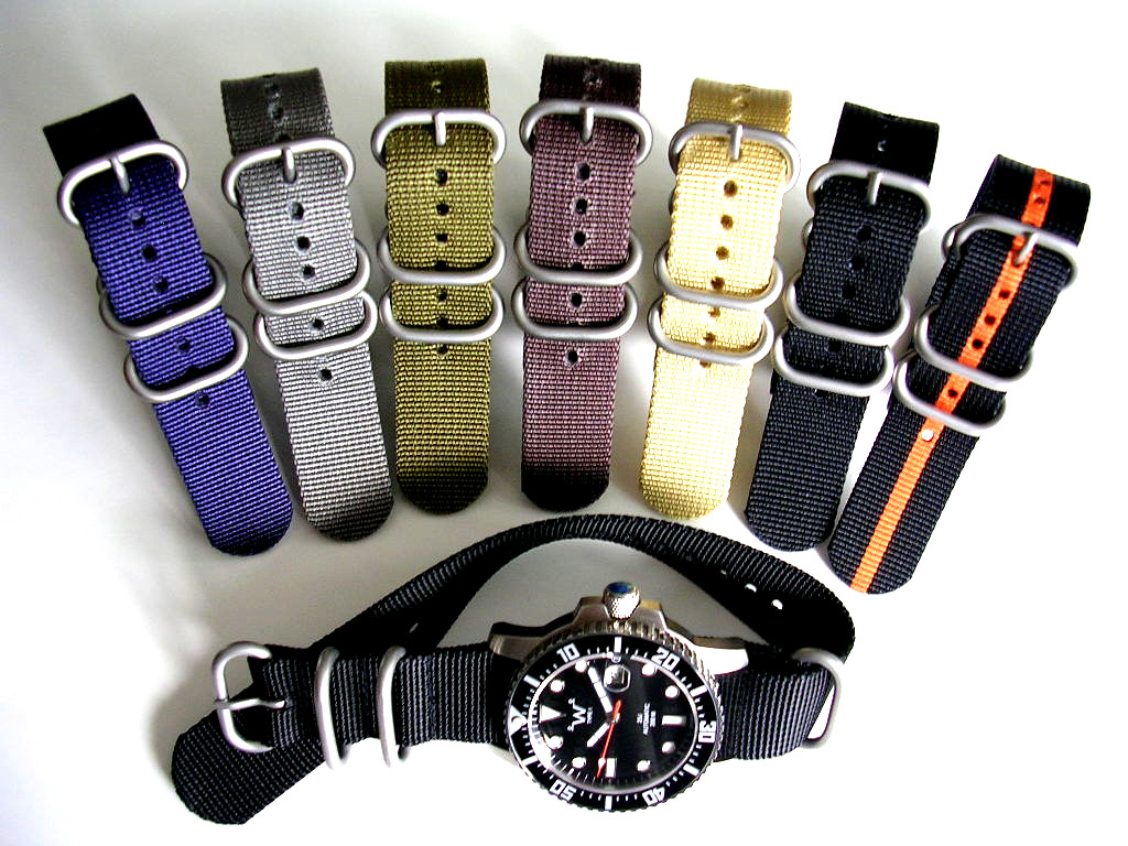 20mm Brown NATO G10 UTC HD nylon bond watch band strap IW SUISSE 18 20 22 24mm