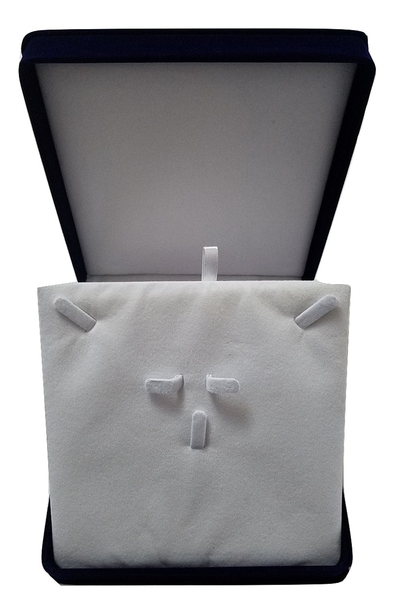 XL NAVY VELVET SET JEWELRY GIFT BOX -NECKLACE EARRING & BRACELET & X’MAS BONUS