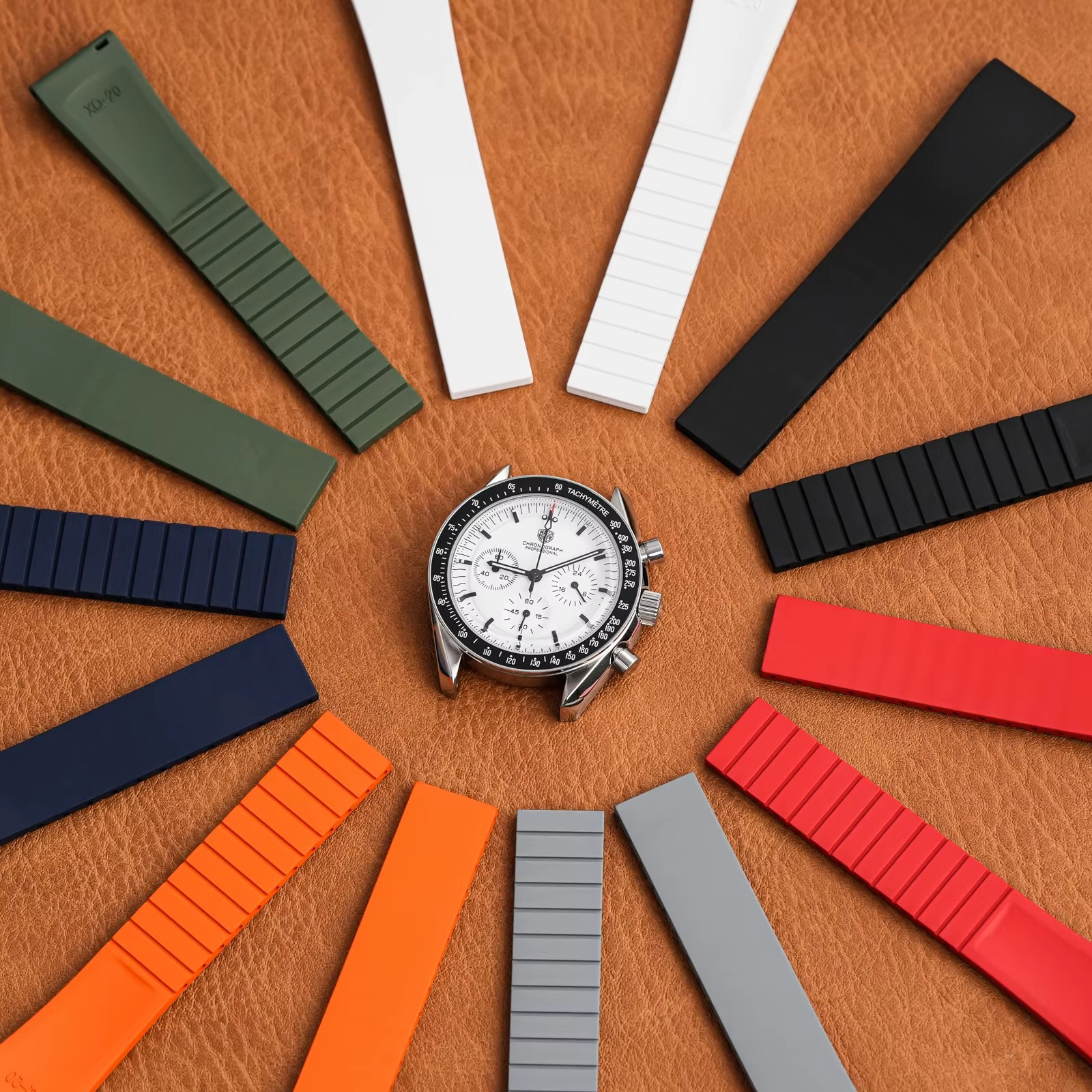 Fluoro Rubber Watch Band CTS FKM Strap 18 19 20 21 22mm Cut to Size Fast Release