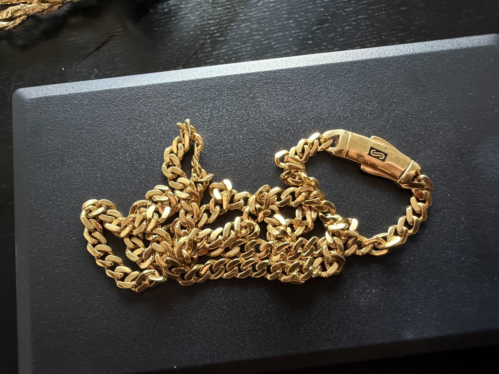 18K Genuine Solid Gold Monaco Necklace