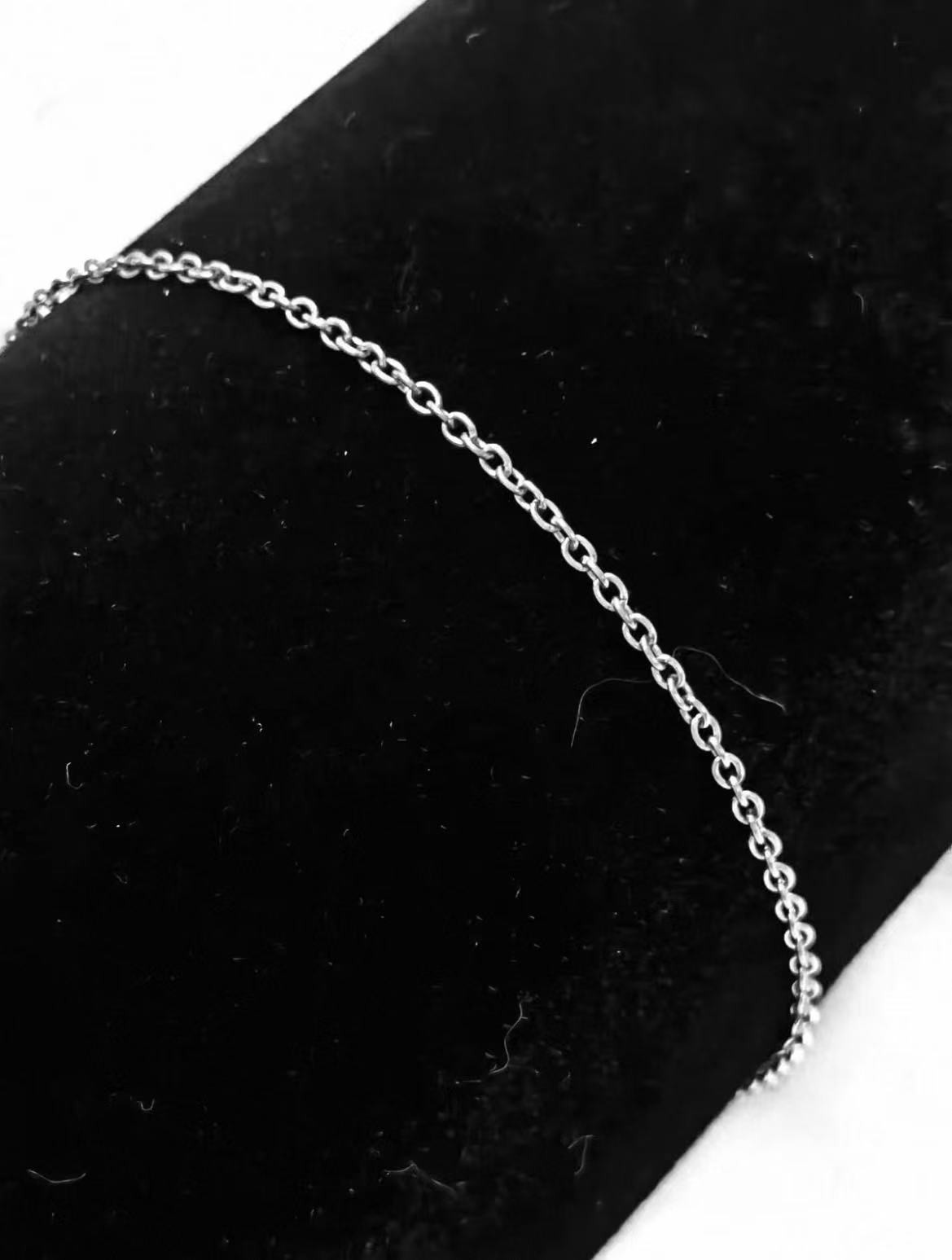 Pure Titanium Necklace O-Chain 3mm Wide Anti Allergic Ultra Light Retro Chain