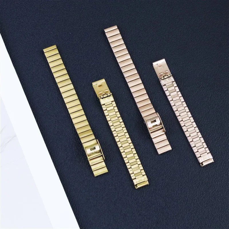 10 12 14 16 18 20mm Piece Bracelet Stainless Steel Strap Fold Buckle Watch Band