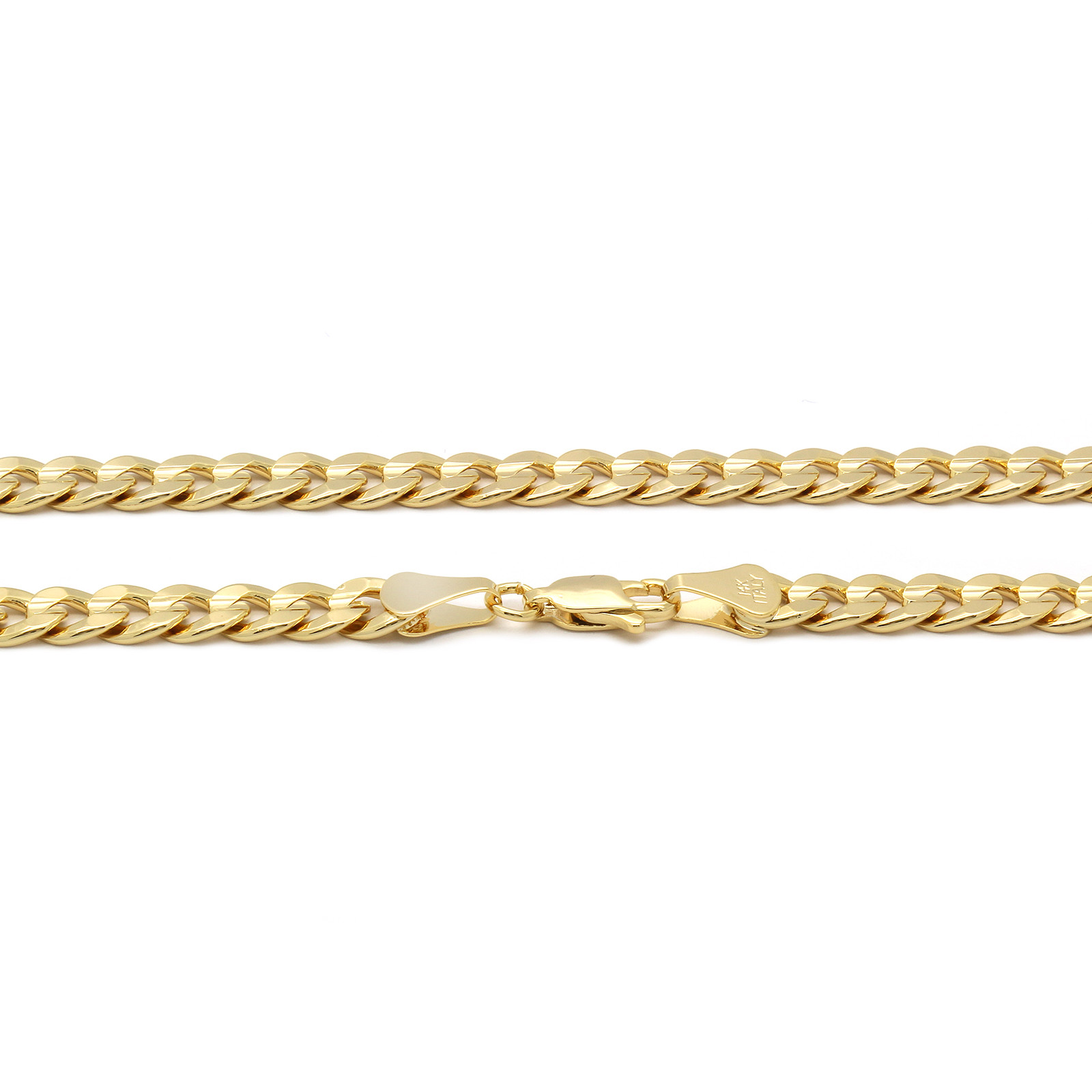 Mens 18k Gold Plated Guadalupe Hip-Hop Pendant 6mm Cuban Chain Necklace
