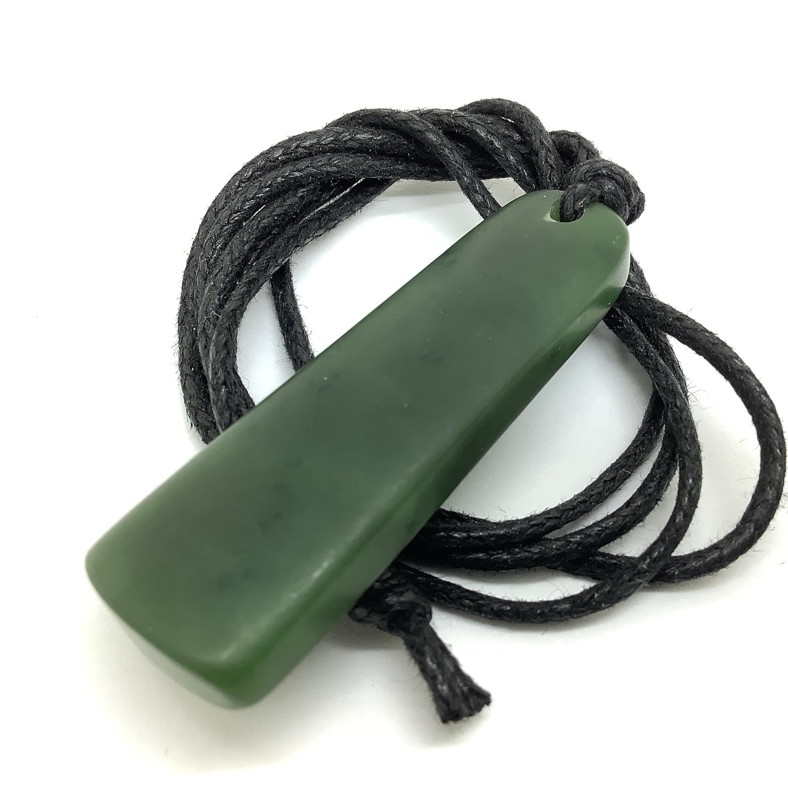 Canadian Jade Pendant Simple Green Nephrite Jade Stone Necklace BC Canada