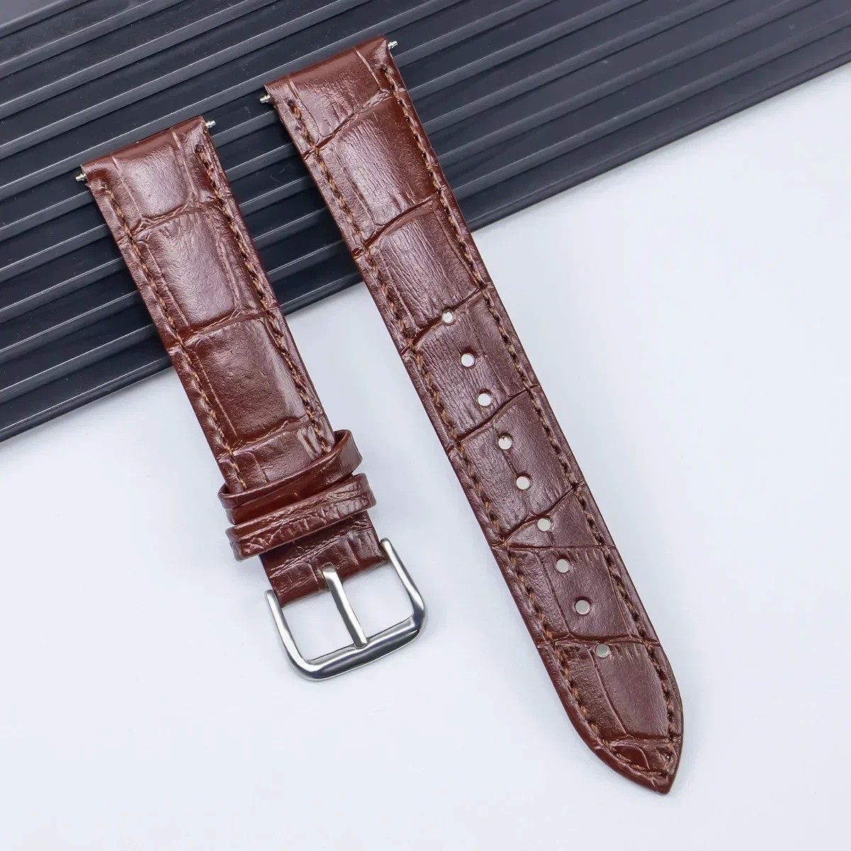 Genuine Leather Mens Watch Strap Band Brown Black 12mm 14mm 16mm 18mm 20mm 22mm