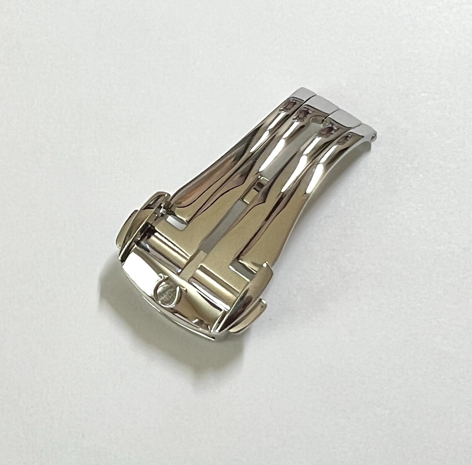 ORIGINAL OMEGA 16mm POLISHED STEEL DEPLOYMENT WATCH BUCKLE CLASP #94521613