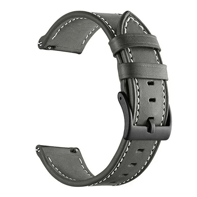 20mm 22mm Classic Leather Watch Band Strap Quick Release Wristband