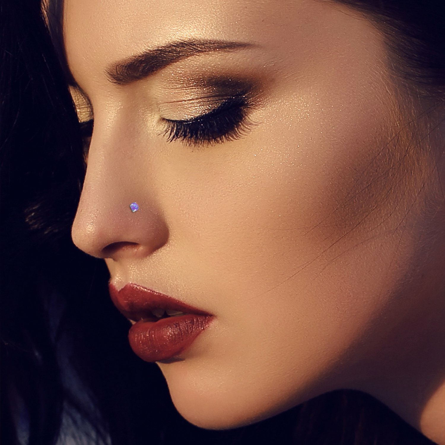 4-32PCS L-Shape Nose Studs Screw Bone Studs Nose Ring 316L 20G Piercing Ring Set
