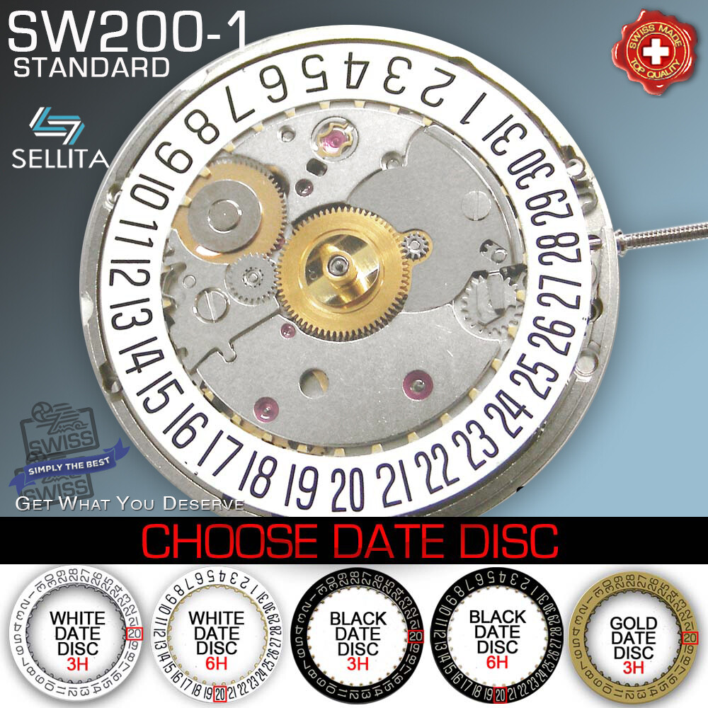 MOVEMENT AUTOMATIC SELLITA SW200-1, STANDARD (COMPATIBLE ETA 2824,) NEW