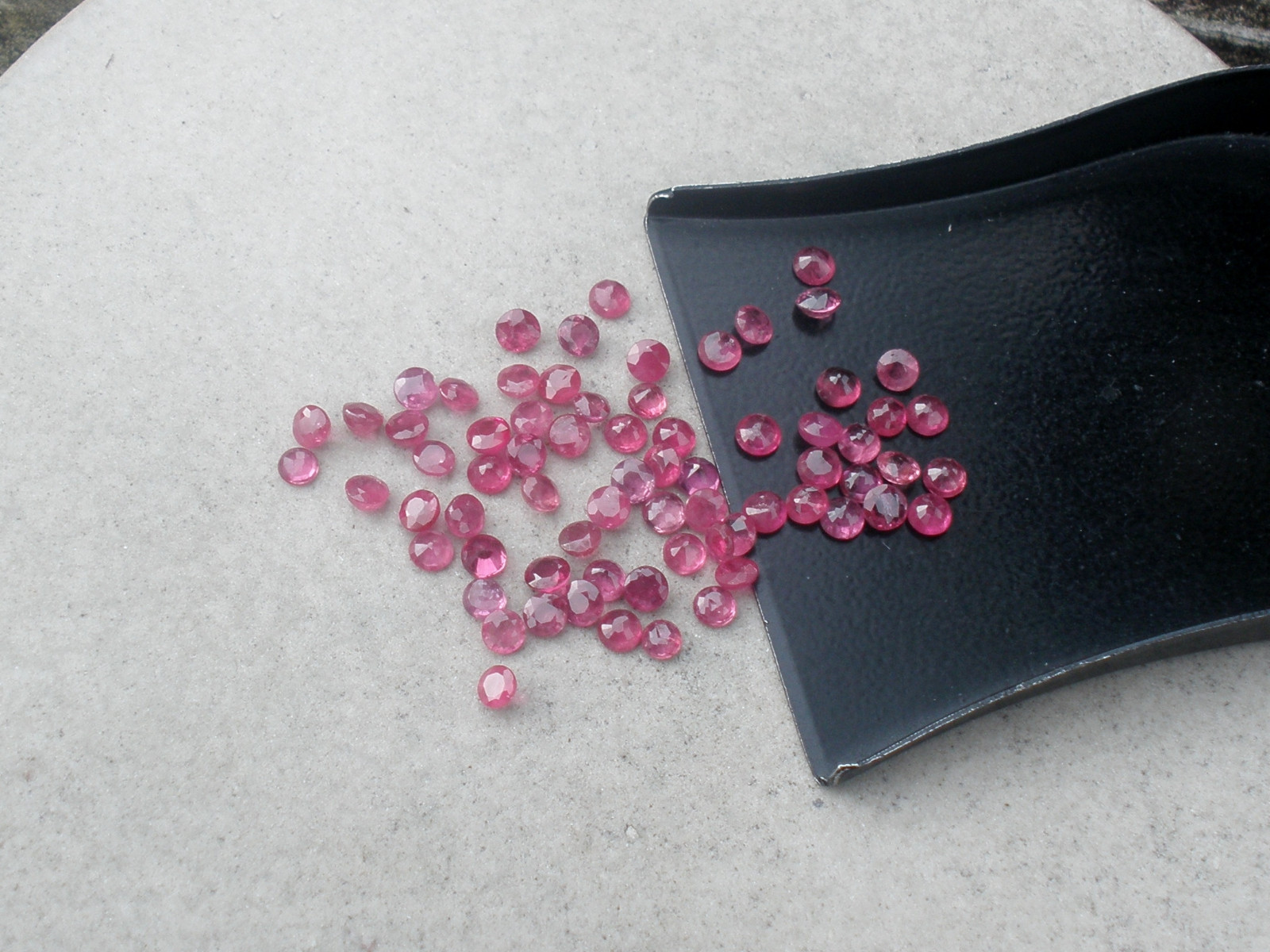 Over 1 carat Red Ruby Round Loose Faceted Natural Gem Parcel 1.8 to 2.0mm each