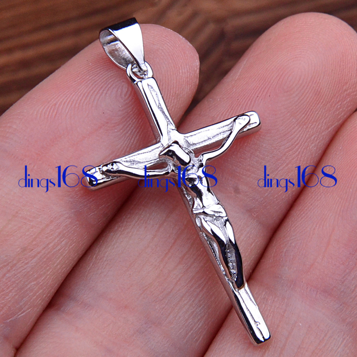 925 Sterling Silver Crucifix Cross Pendant +16/18/20/22/24/26-38″ Necklace H083s