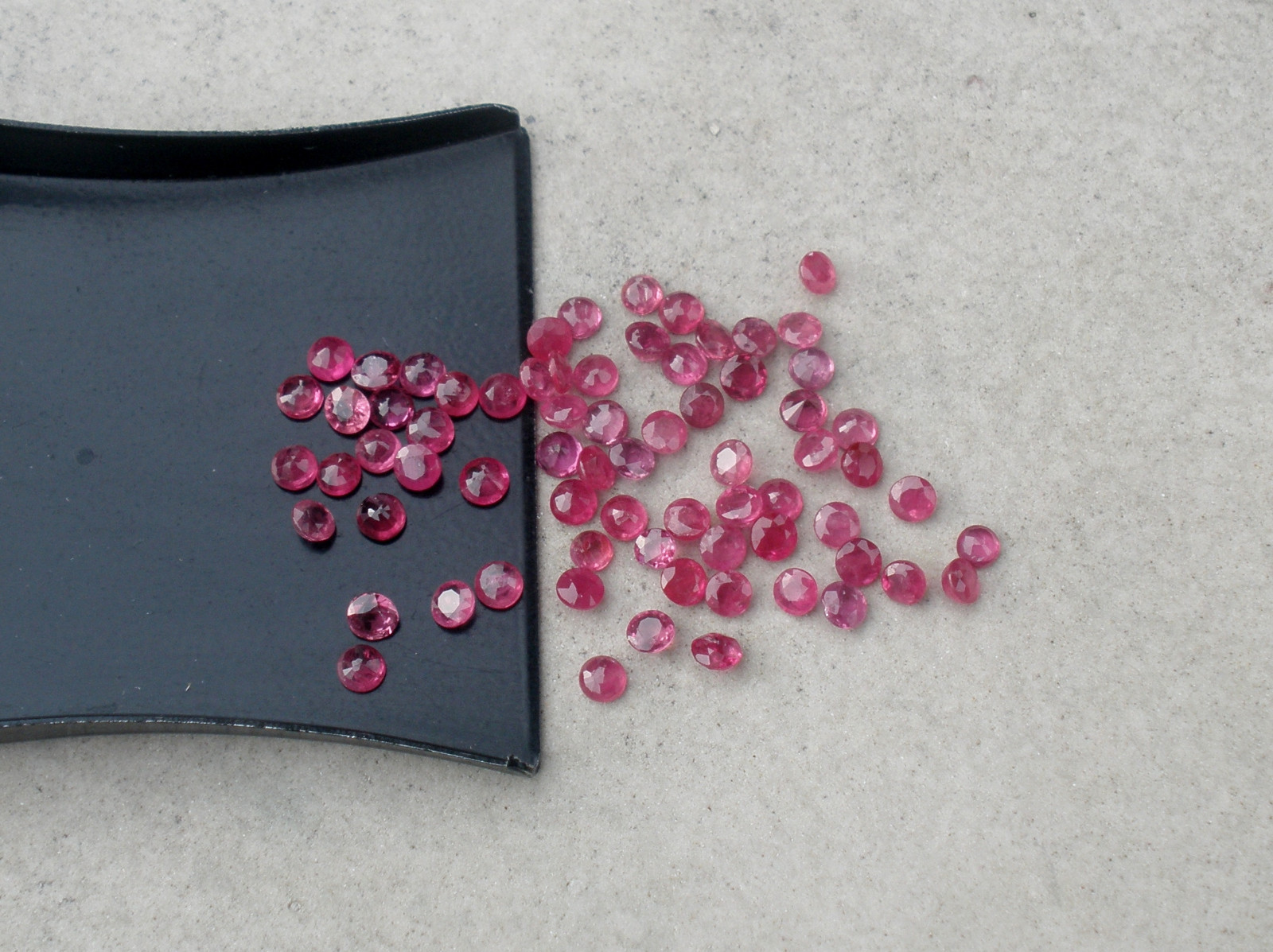 Over 1 carat Red Ruby Round Loose Faceted Natural Gem Parcel 1.8 to 2.0mm each