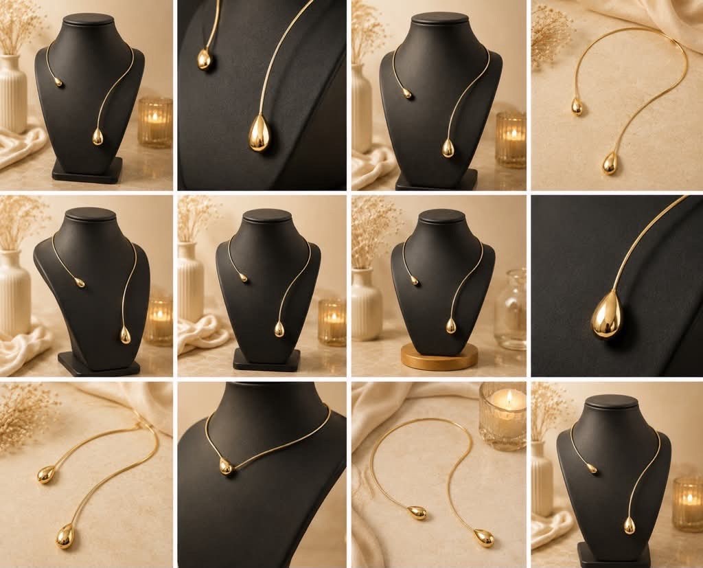 Top quality Tarnish free none fading rain drop necklace