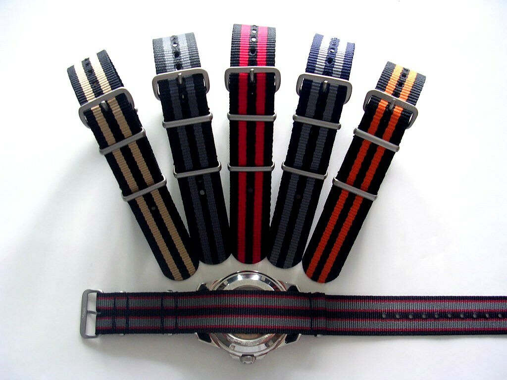 18 20 22 24 NATO G10 Premium nylon watchband 3pak MoD RAF strap Bonded IW SUISSE