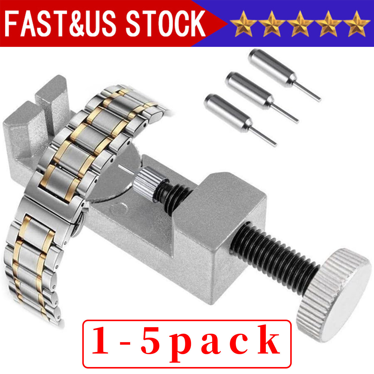 Metal Adjustable Watch Band Strap Bracelet Link Pin Remover Repair Tool Kit US