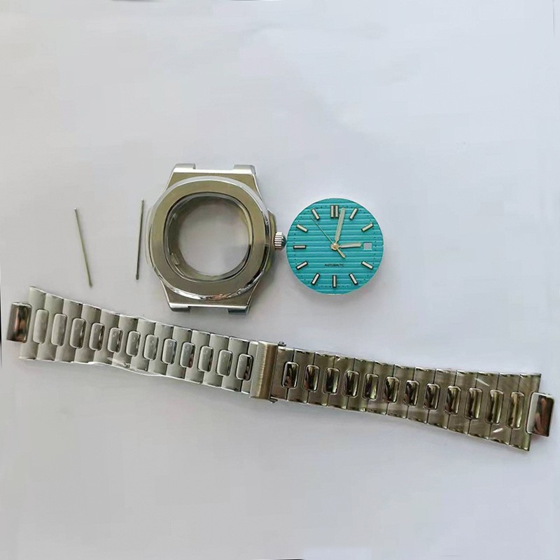 Watch Case Bracelet Dial Kit For NH35 NH36 Stainless Steel Square Case Parts Set