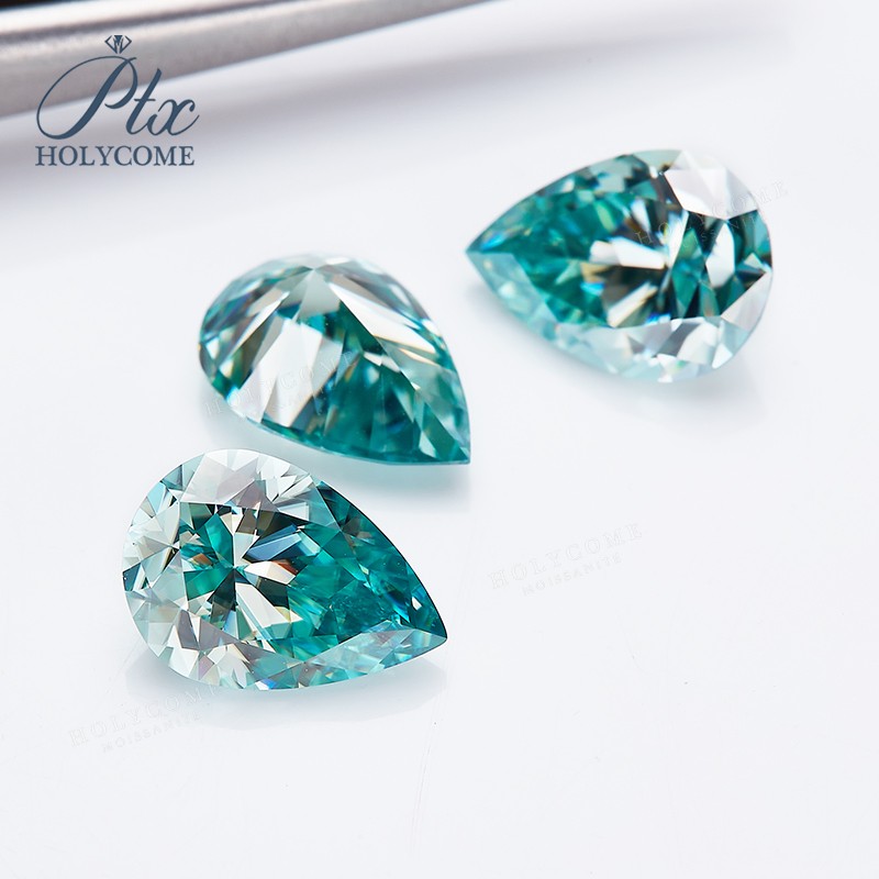 Primary Color Moissanite Stone Pear Cut VVS1 Loose Gemstone With GRA Certificate