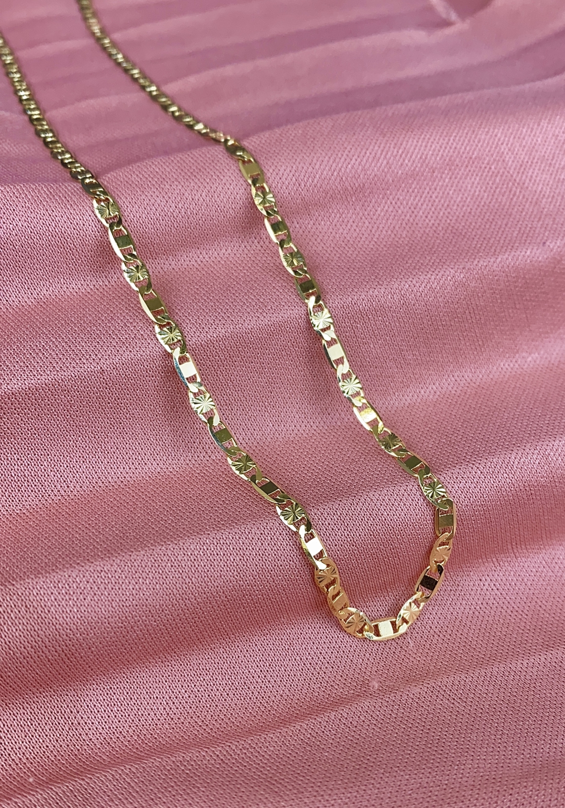 Minimalist Fashion Diamond Cut Valentino Chain Necklace for Womens 3.2mm Gifts