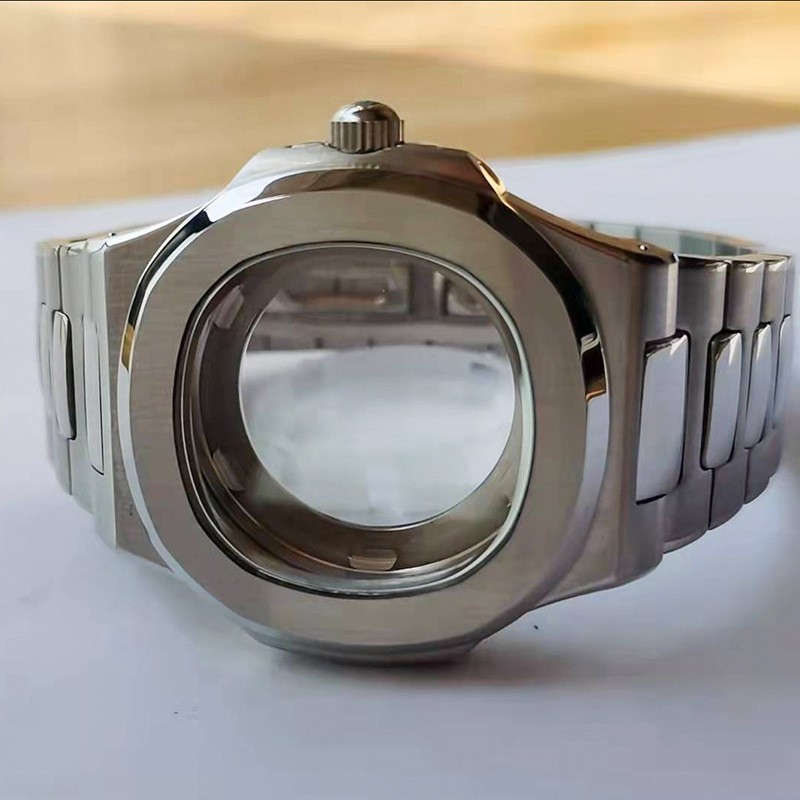 Watch Case Bracelet Dial Kit For NH35 NH36 Stainless Steel Square Case Parts Set