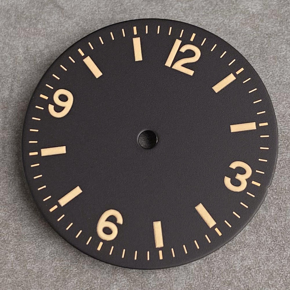 29mm Black Cream Watch Dial Hand Set Luminous Fit NH35 NH36 PT5000 Miyota 8215