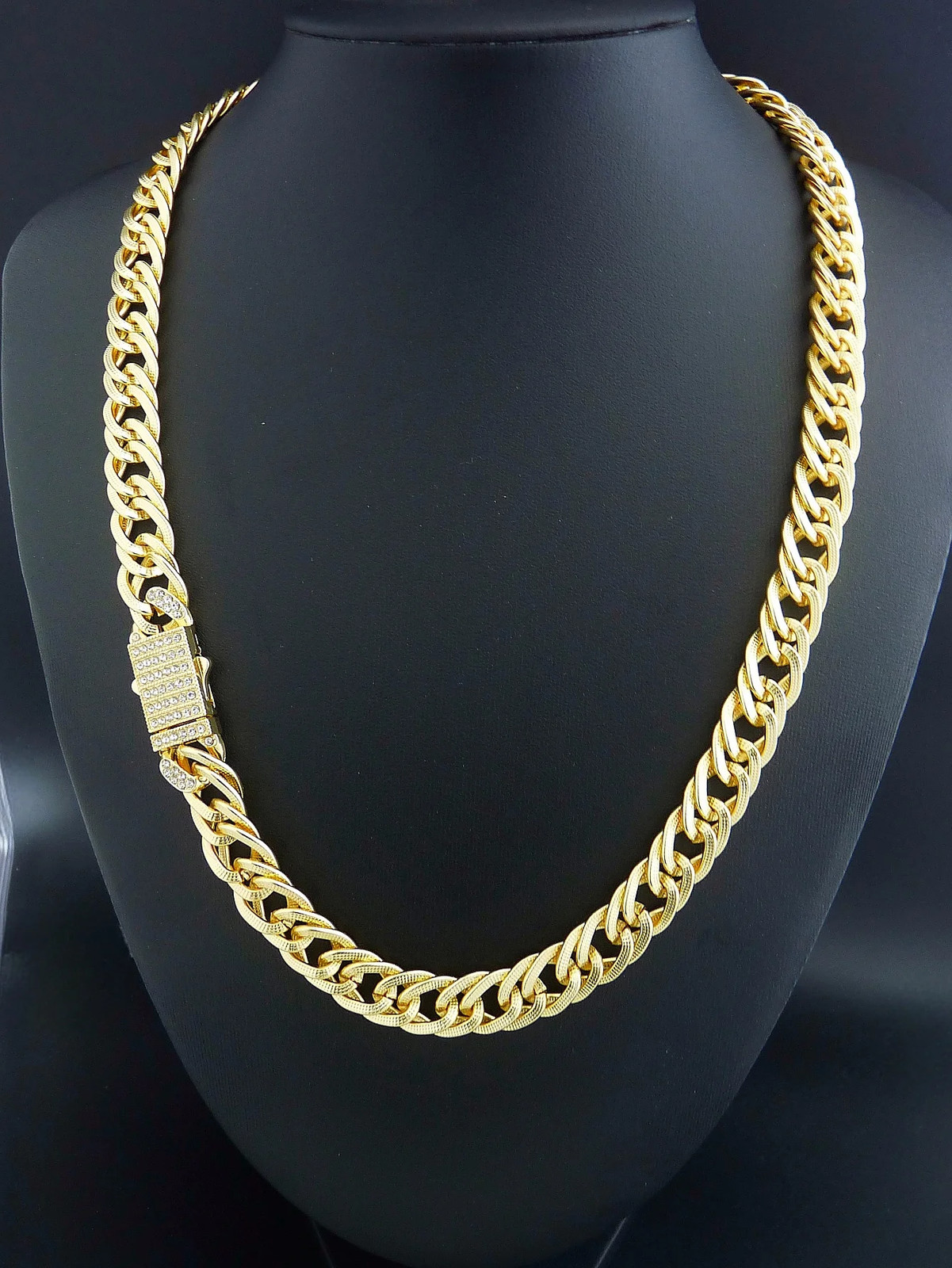 1 Piece Hip Hop Punk Style 14K Gold Plated Cuban Chain Style Chunky Chain Bracel
