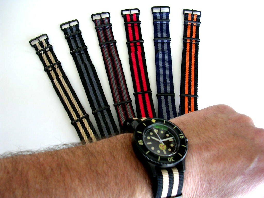 NATO G10 ® Premium Ballistic nylon PVD Military watch band strap Bond IW SUISSE