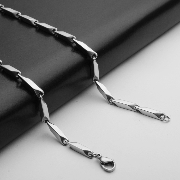 5pcs 3mm Stainless Steel Chain Necklace for Men Jewelry Pendant Accessories