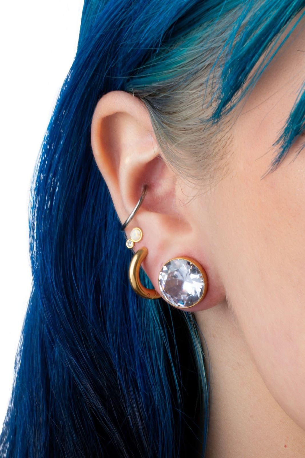 18GA 316L Stainless Steel 3mm Thick Hinged Round Hoop Earrings, Sold as a Pair
