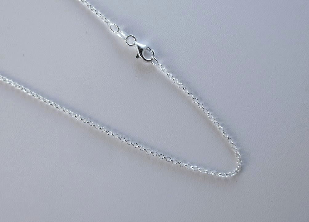 Sterling Silver 1.5mm Rolo Chain. Pure .925 Italian. 14,16,18,20,22,24,30 Inches